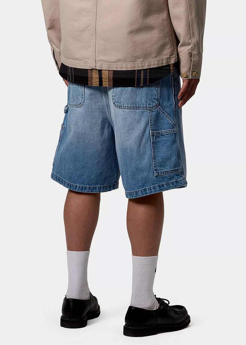 Carhartt WIP I034872 OG Single Knee burst washed blue shorts