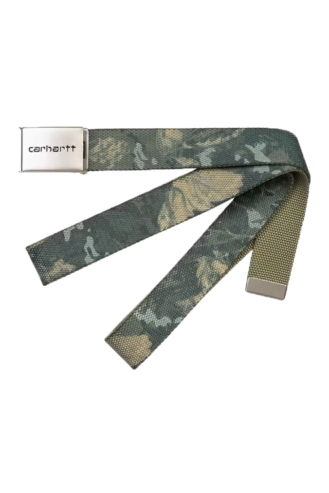 Carhartt WIP I019176 chrome camo combi green clip belt