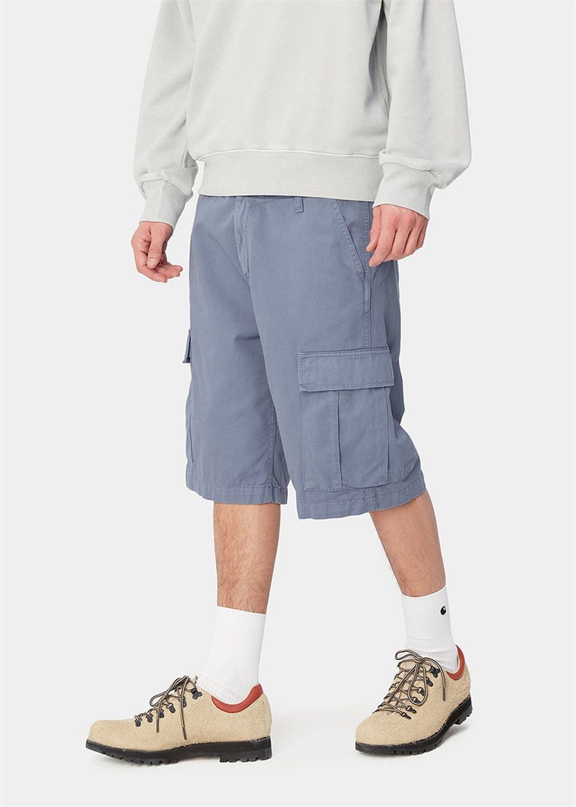 Carhartt WIP I031517 Regular cargo bay blue garment dyed shorts