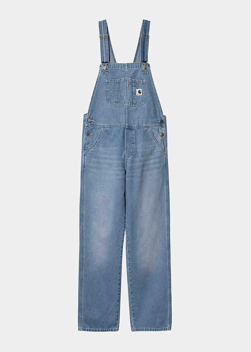 Carhartt WIP I033018 W' Bib blue light true washed straight overalls