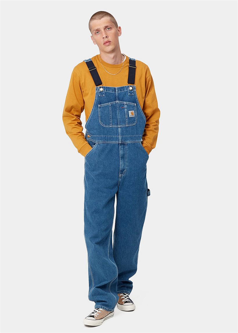 Carhartt WIP I022946 Bib blue stone washed overalls