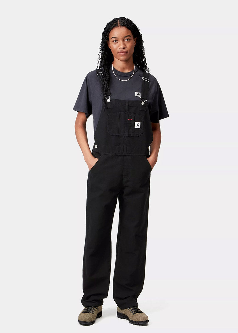 Carhartt WIP I032965 W' Straight Bib black rinsed overalls