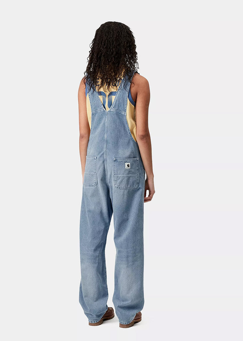 Carhartt WIP I033018 W' Bib blue light true washed straight overalls