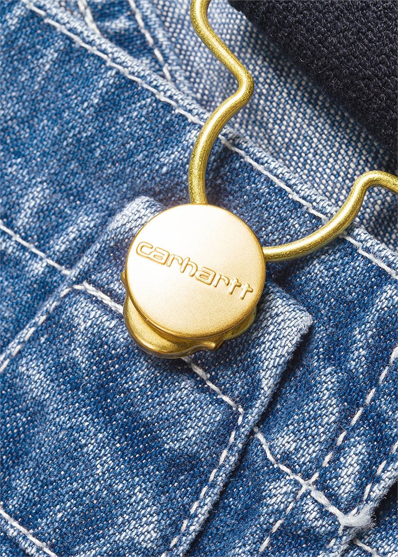 Carhartt WIP I022946 Bib blue stone washed overalls