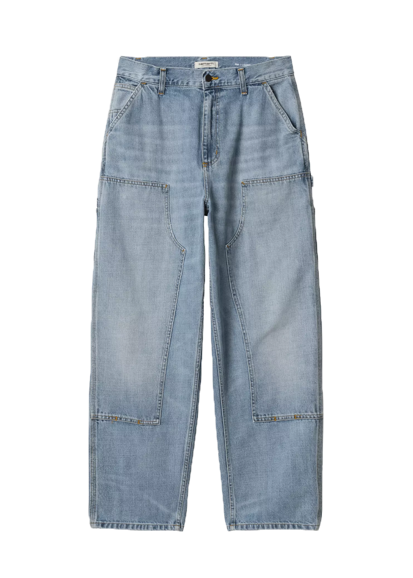 Carhartt WIP I034462 W' Brandon blue burst washed double knee pants