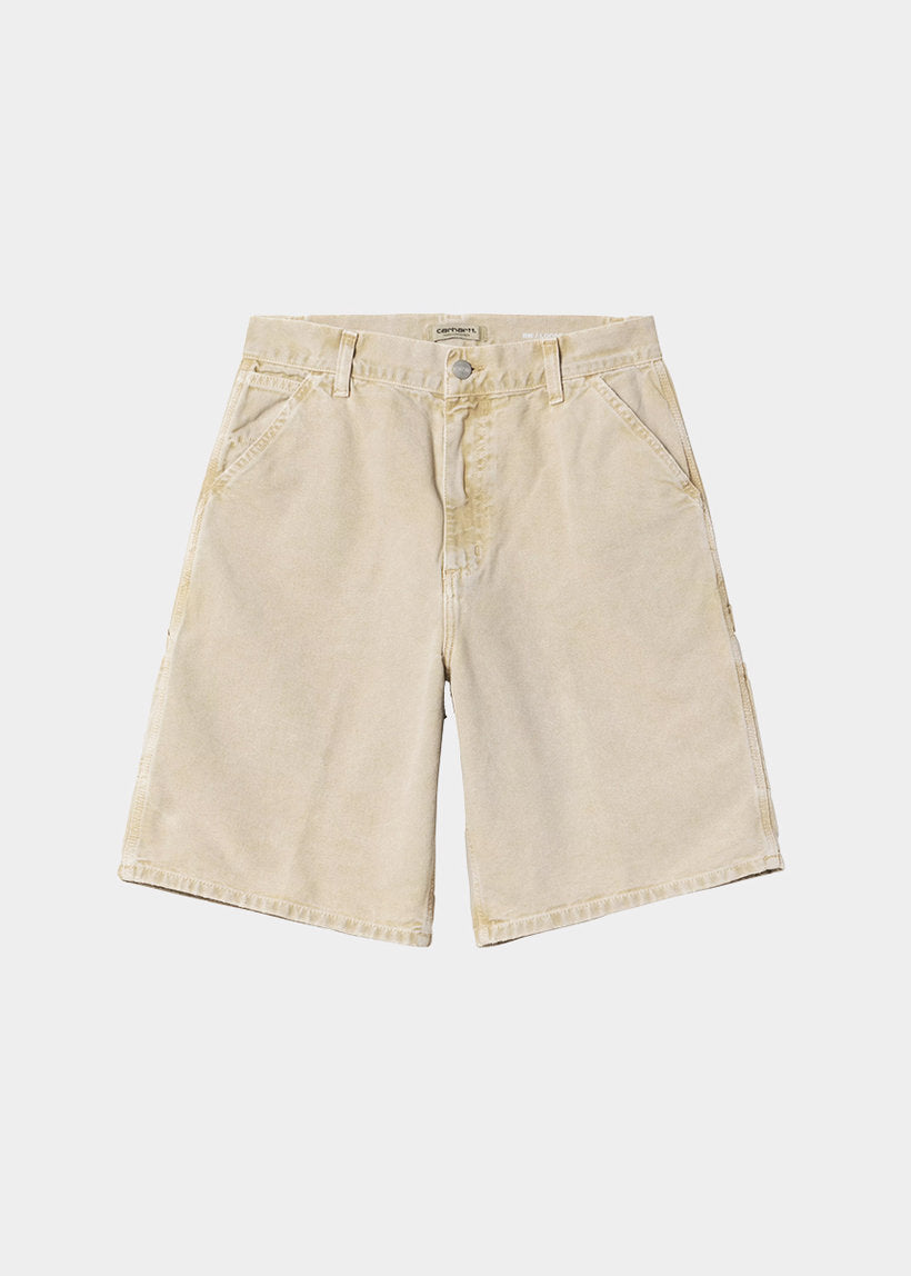 Carhartt WIP I035577 W' Brandon dusty H brown chalk wash single knee shorts