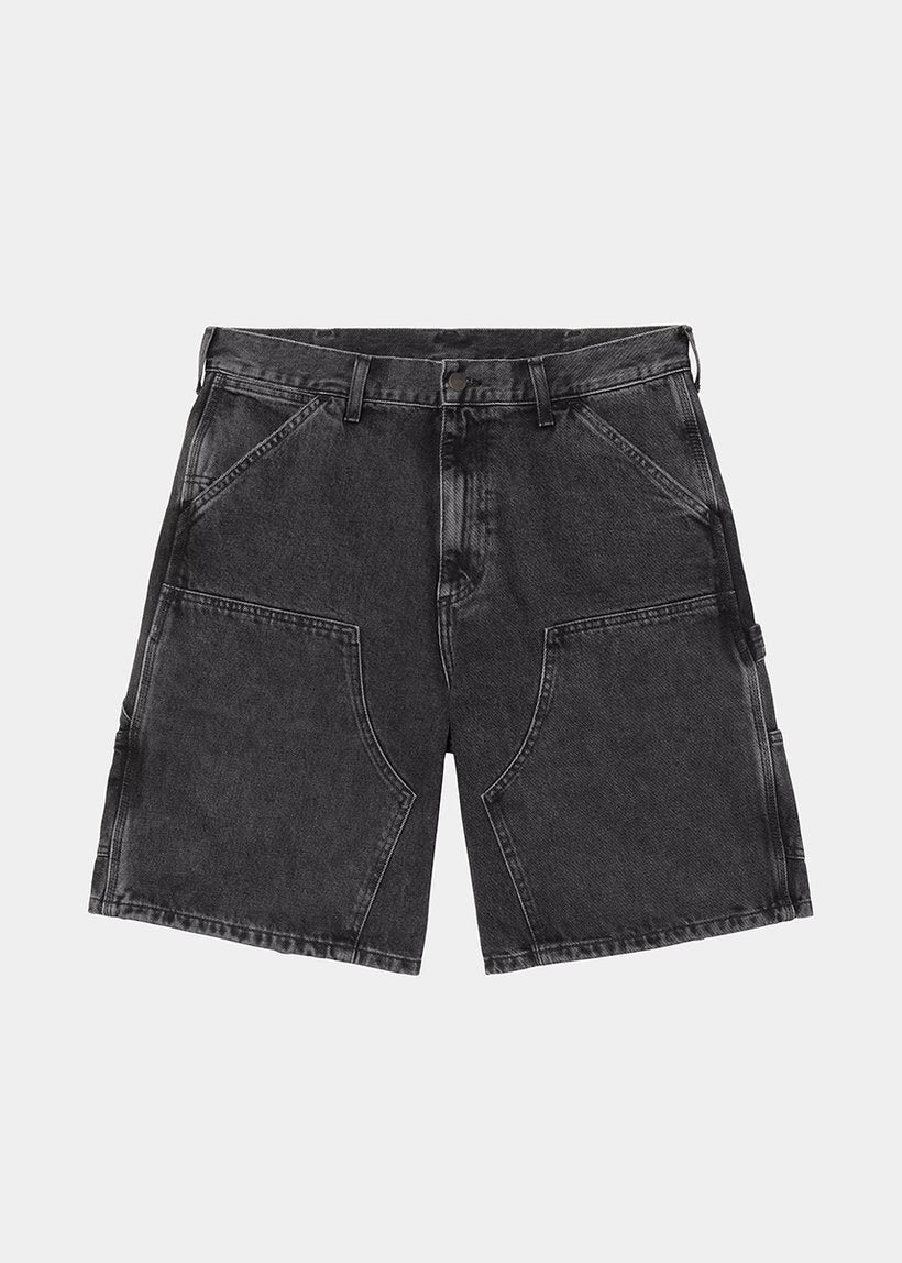 Carhartt WIP I034867 Double Knee black stone washed shorts