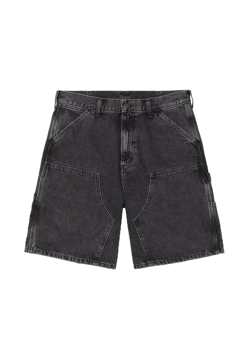 Carhartt WIP I034867 Double Knee black stone washed shorts
