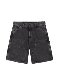 Carhartt WIP I034867 Double Knee black stone washed shorts