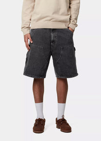 Carhartt WIP I034867 Double Knee black stone washed shorts