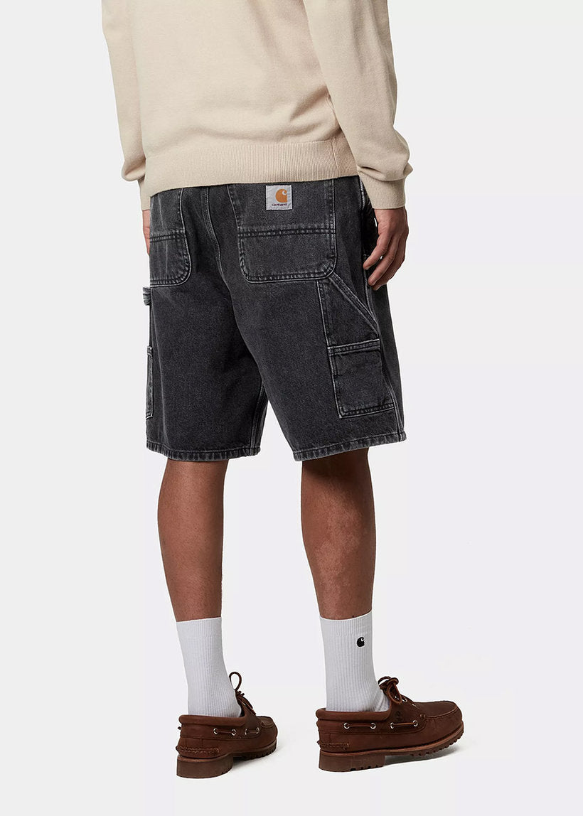 Carhartt WIP I034867 Double Knee black stone washed shorts
