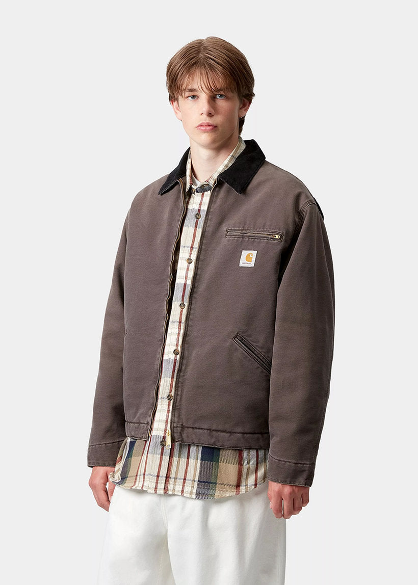 Carhartt WIP I035614 OG Detroit stone canvas tobacco/black jacket