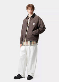 Carhartt WIP I035614 OG Detroit stone canvas tobacco/black jacket