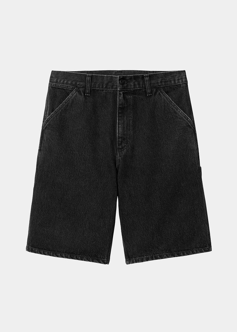 Carhartt WIP I032026 Single Knee black stone washed shorts