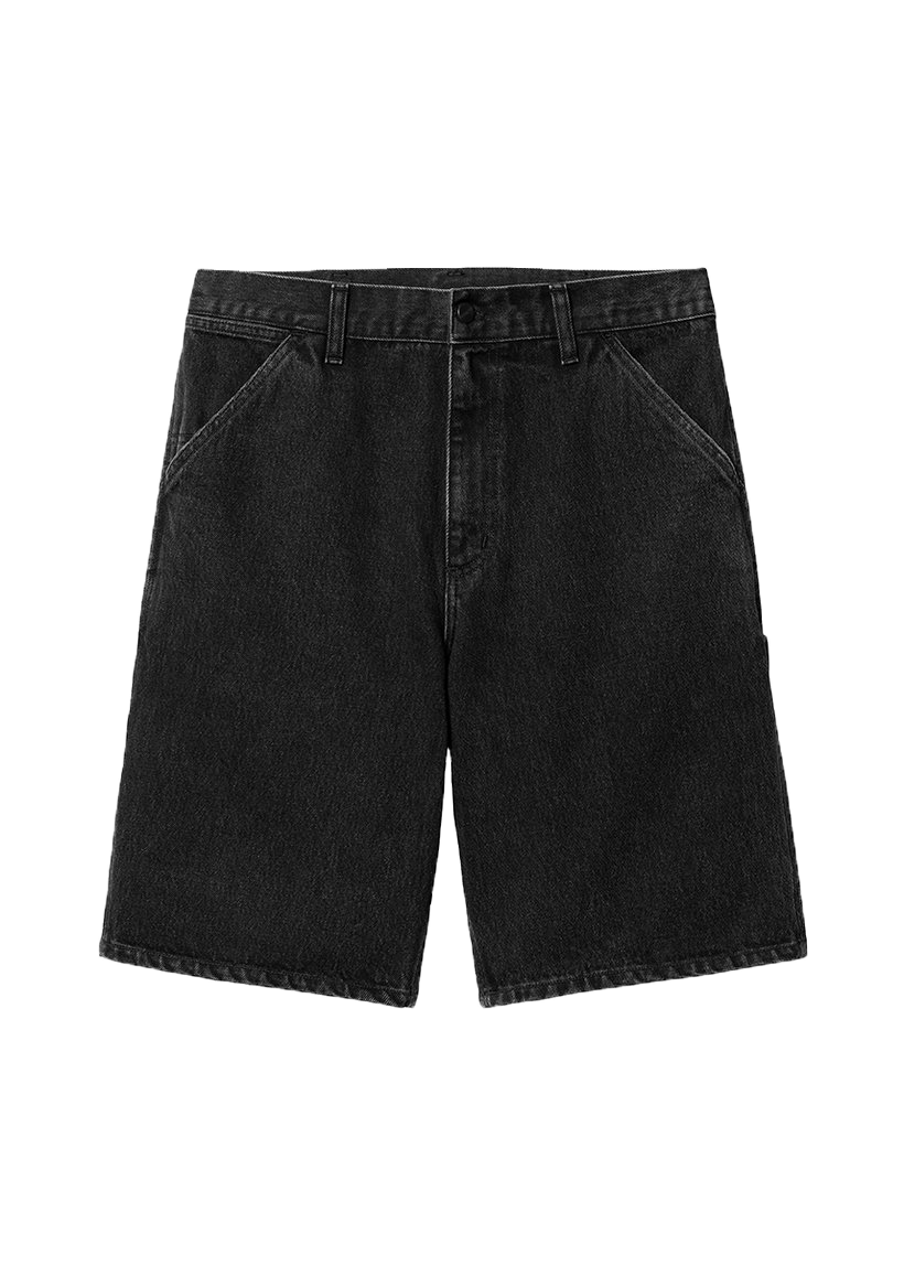 Carhartt WIP I032026 Single Knee black stone washed shorts