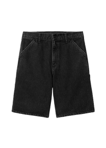 Carhartt WIP I032026 Single Knee black stone washed shorts