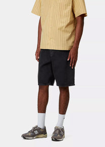 Carhartt WIP I032026 Single Knee black stone washed shorts