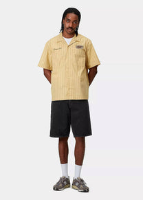 Carhartt WIP I032026 Single Knee black stone washed shorts