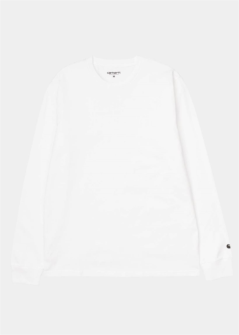 Carhartt WIP I026265 L/S Base white/black tshirt