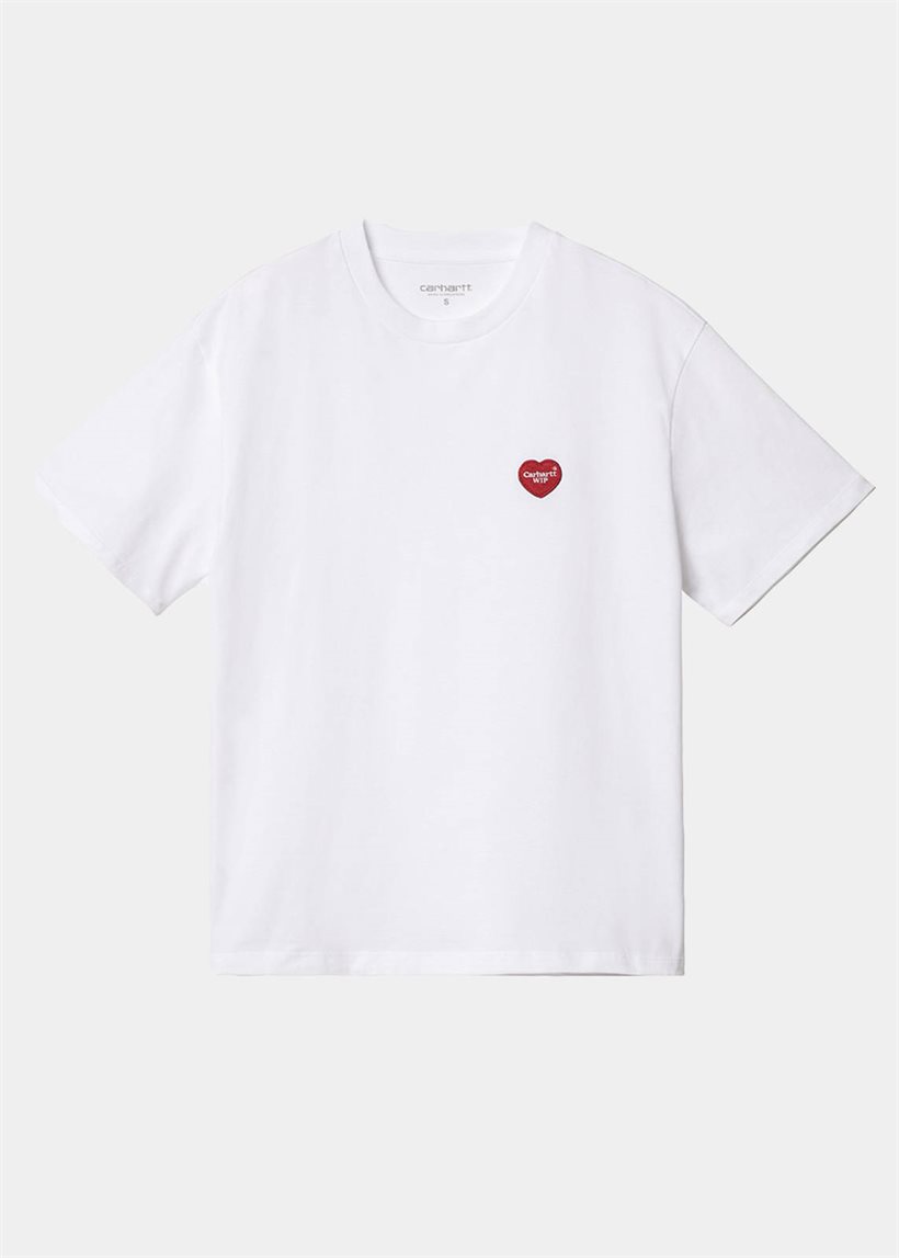 Carhartt WIP I032318 W' Heart Patch white S/S tshirt