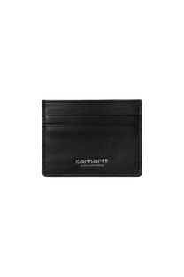 Carhartt WIP I033109 Vegas black/silver leather cardholder