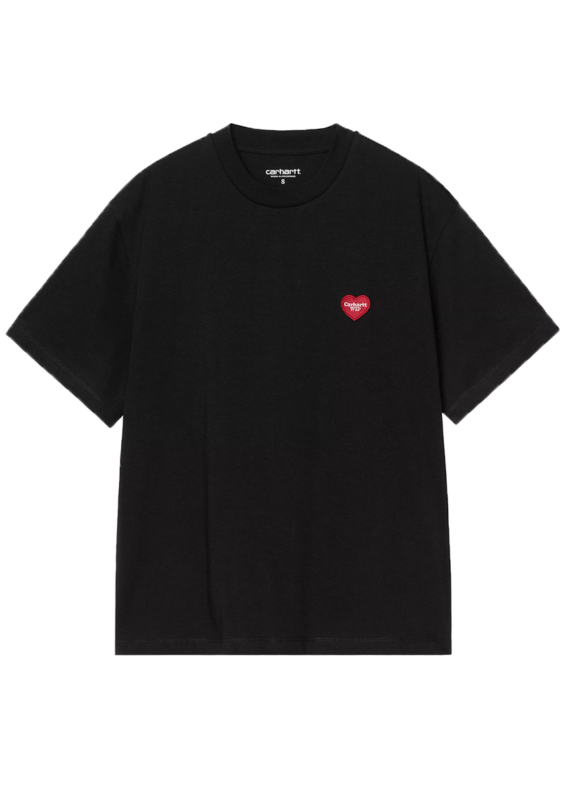 Carhartt WIP I032318 W' Heart Patch black/red S/S tshirt
