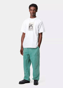 Carhartt WIP I033580 Walter Double Knee garment dyed saguaro pants