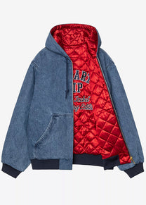 Carhartt WIP I035966 OG Active 50th Anniversary Edition denim blue/USA red stone bleached jacket