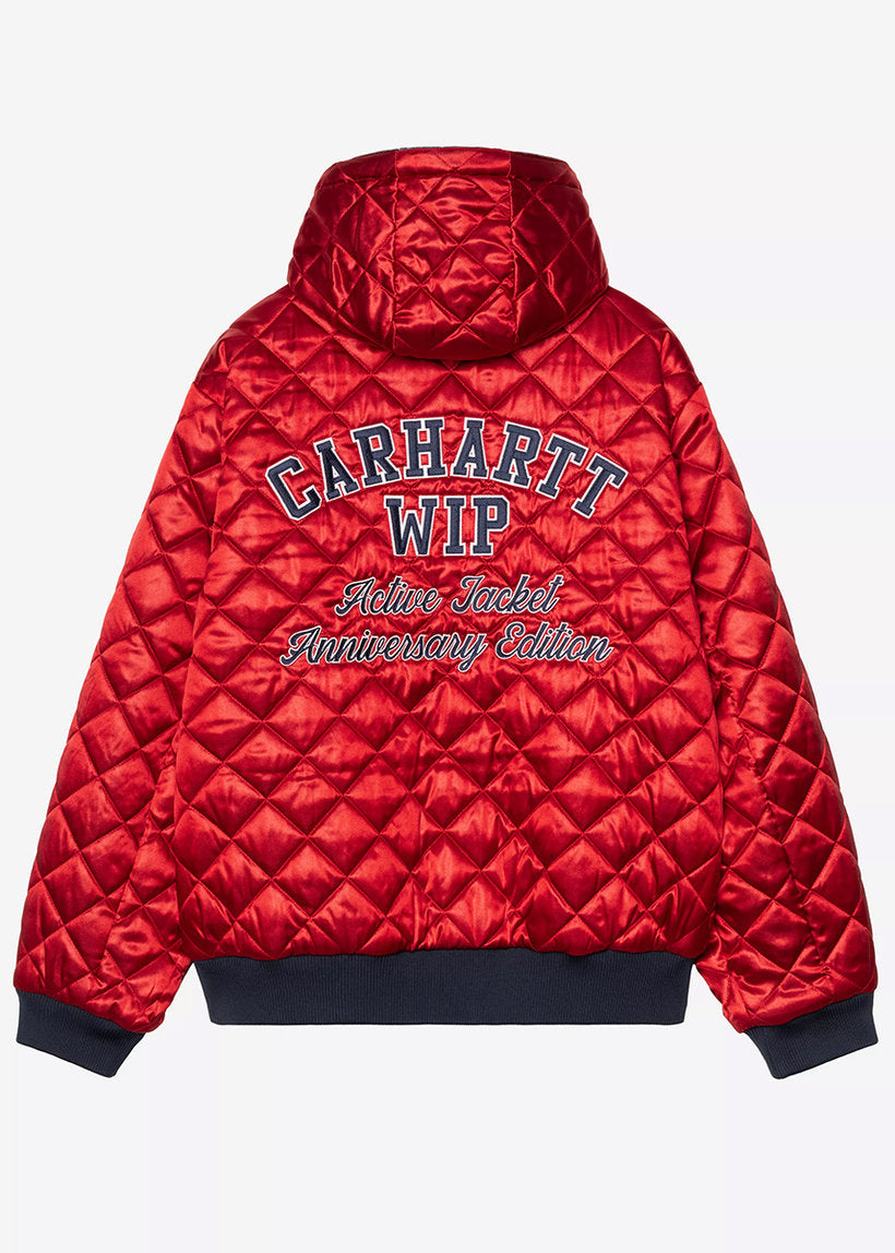 Carhartt WIP I035966 OG Active 50th Anniversary Edition denim blue/USA red stone bleached jacket