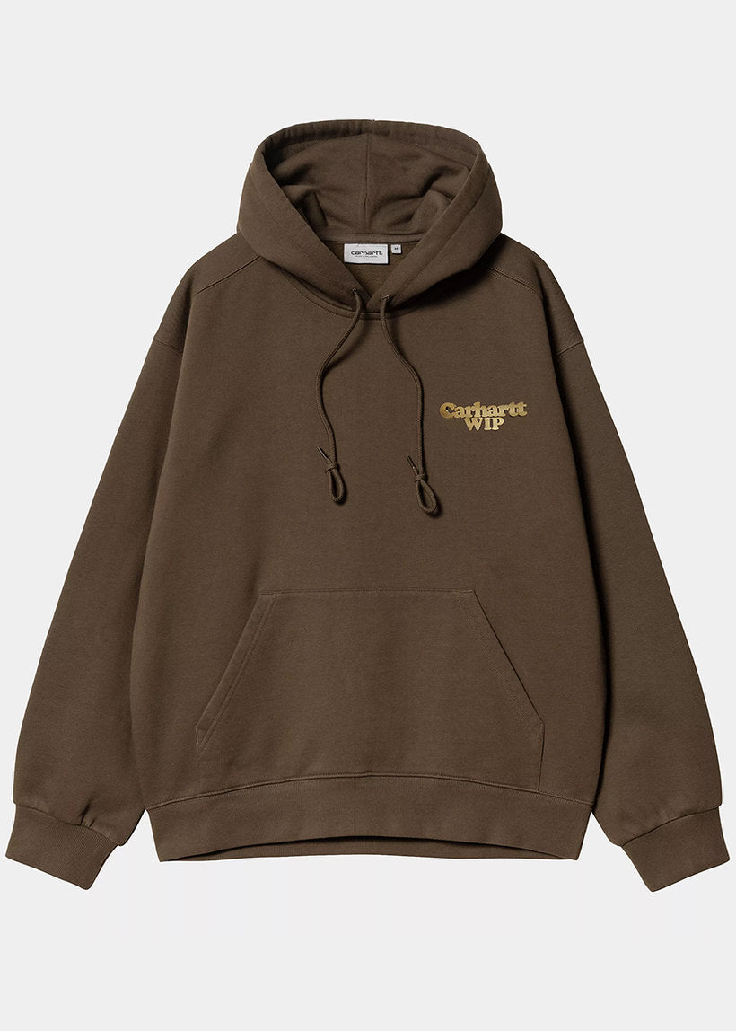 Carhartt WIP I034423 Charm Link liberica/gold stone washed hooded sweatshirt