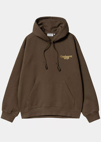 Carhartt WIP I034423 Charm Link liberica/gold stone washed hooded sweatshirt