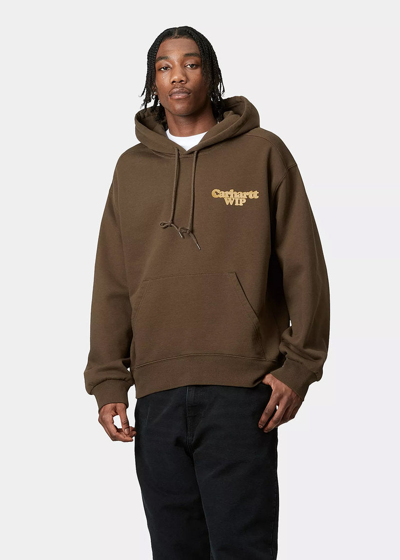 Carhartt WIP I034423 Charm Link liberica/gold stone washed hooded sweatshirt