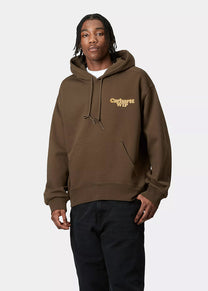 Carhartt WIP I034423 Charm Link liberica/gold stone washed hooded sweatshirt