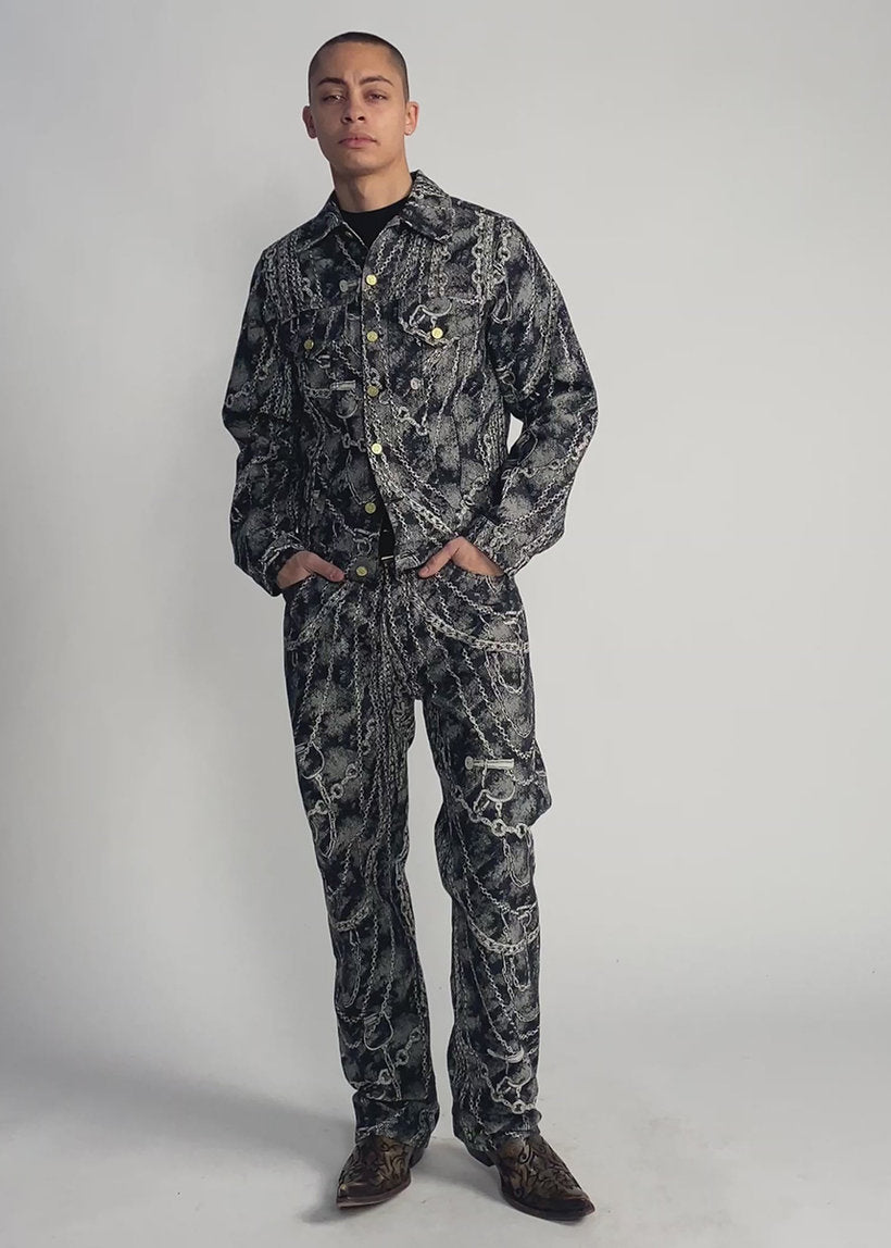 Aries Lilly Chains jacquard jean