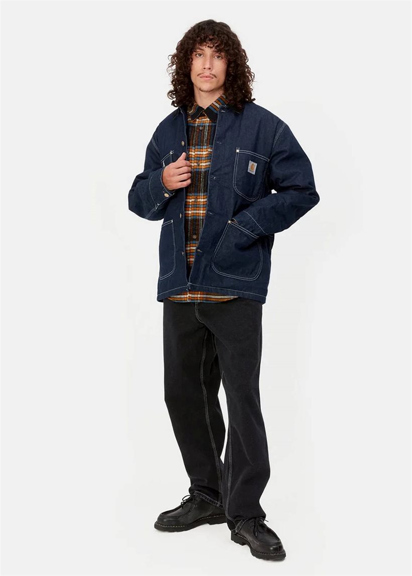 Carhartt WIP I032703 OG Chore coat blue/black one wash
