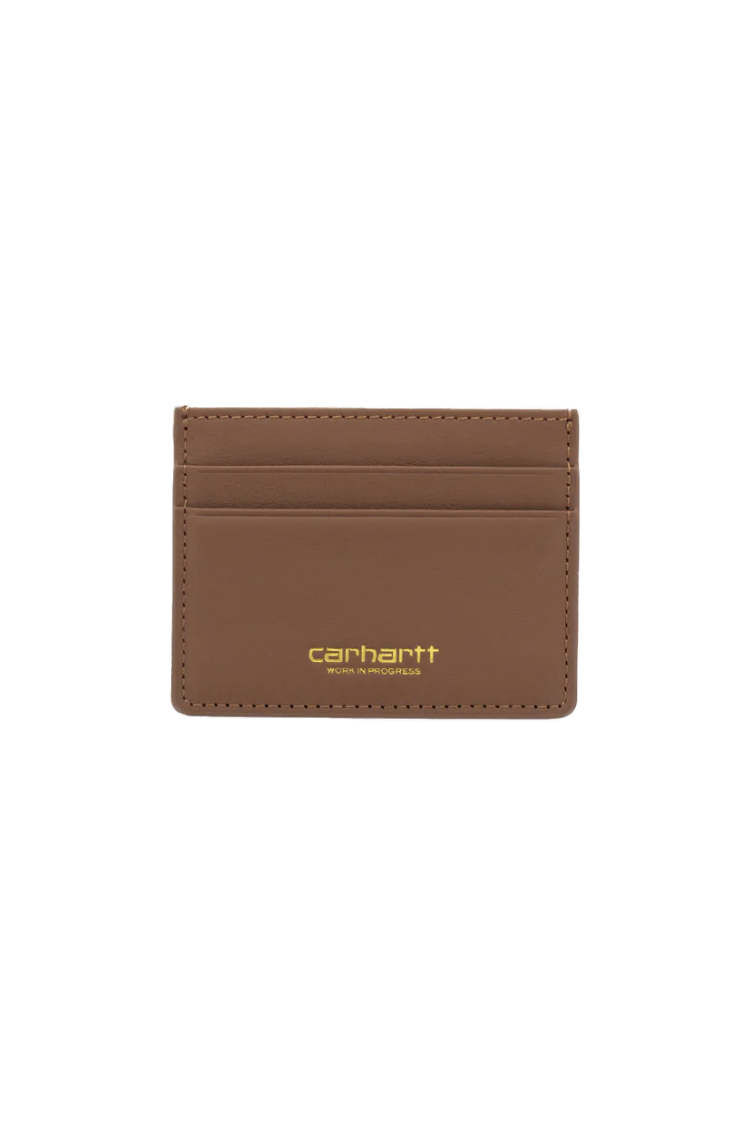 Carhartt WIP I033109 Vegas leather cognac/gold cardholder