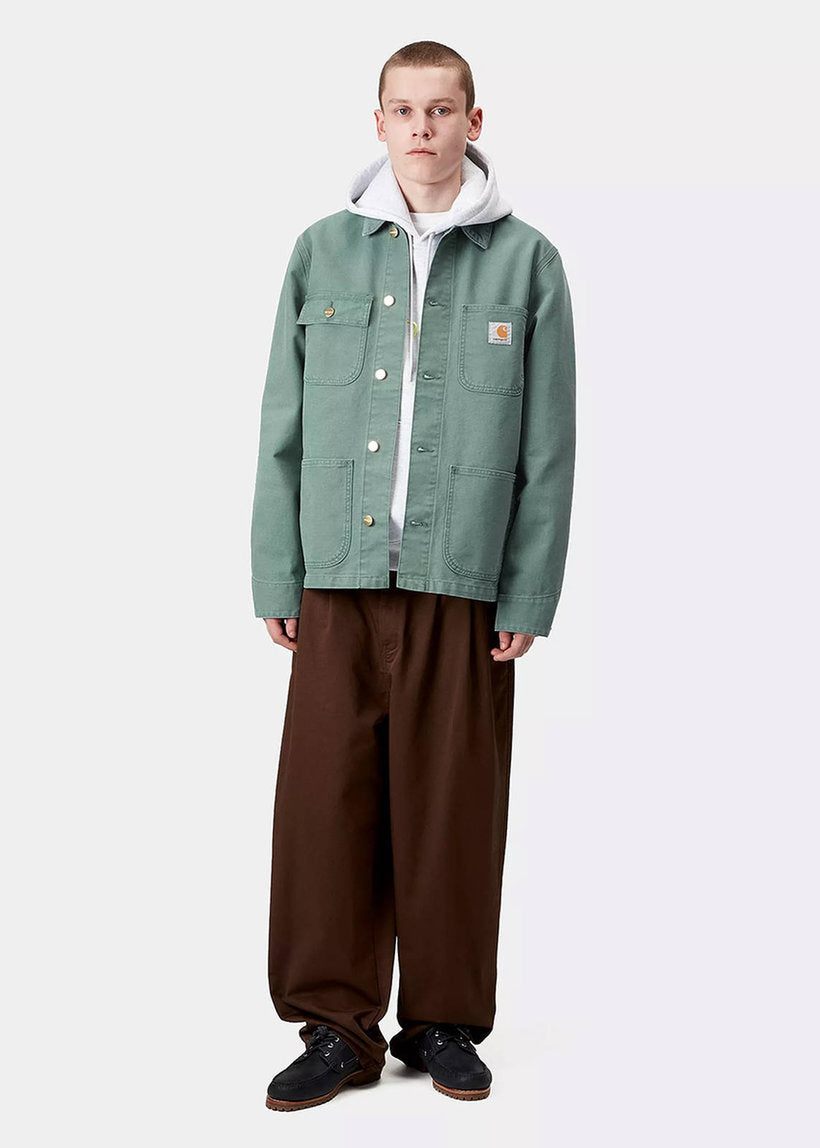 Carhartt WIP I034787 Michigan silver pine stone canvas coat