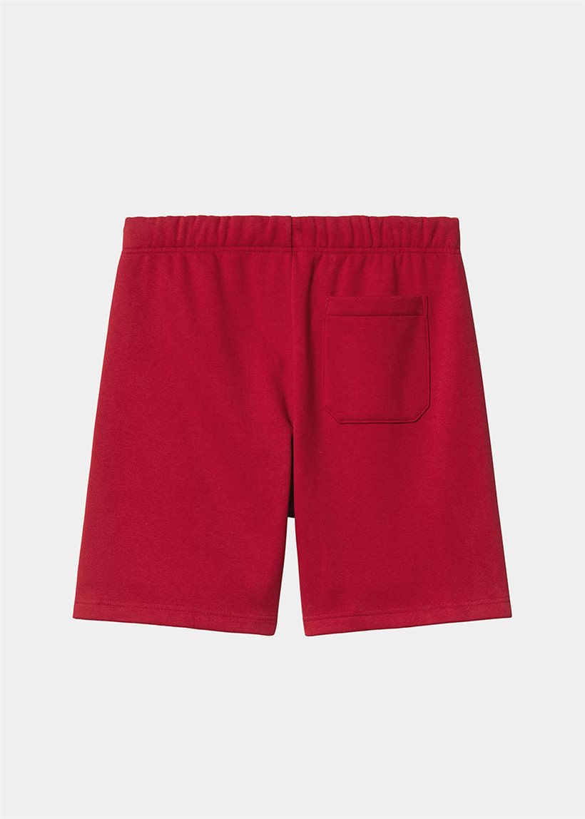 Carhartt WIP I028950 Chase cornel/gold sweat shorts