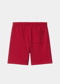 Carhartt WIP I028950 Chase cornel/gold sweat shorts