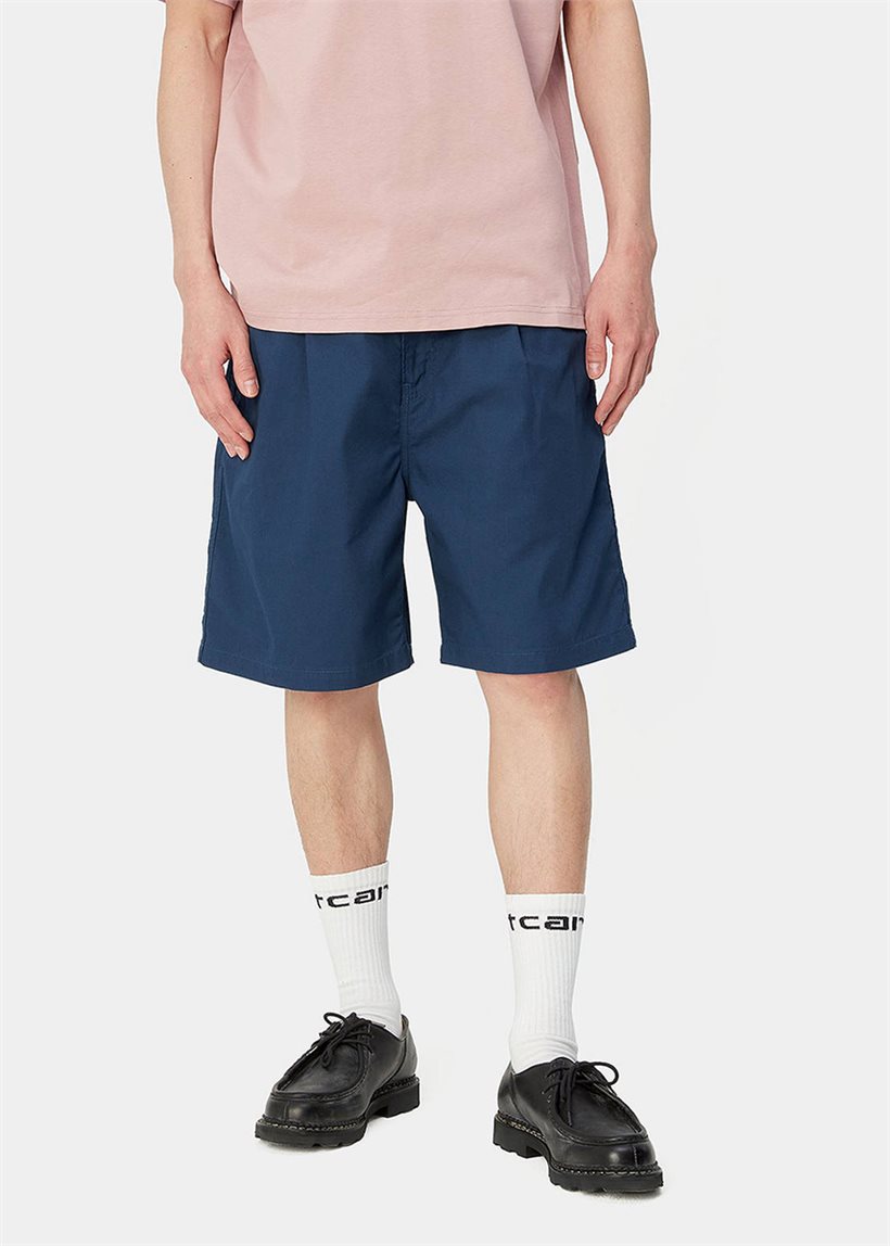 Carhartt WIP I033125 Albert blue rinsed shorts