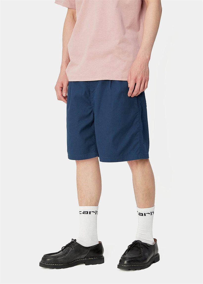 Carhartt WIP I033125 Albert blue rinsed shorts