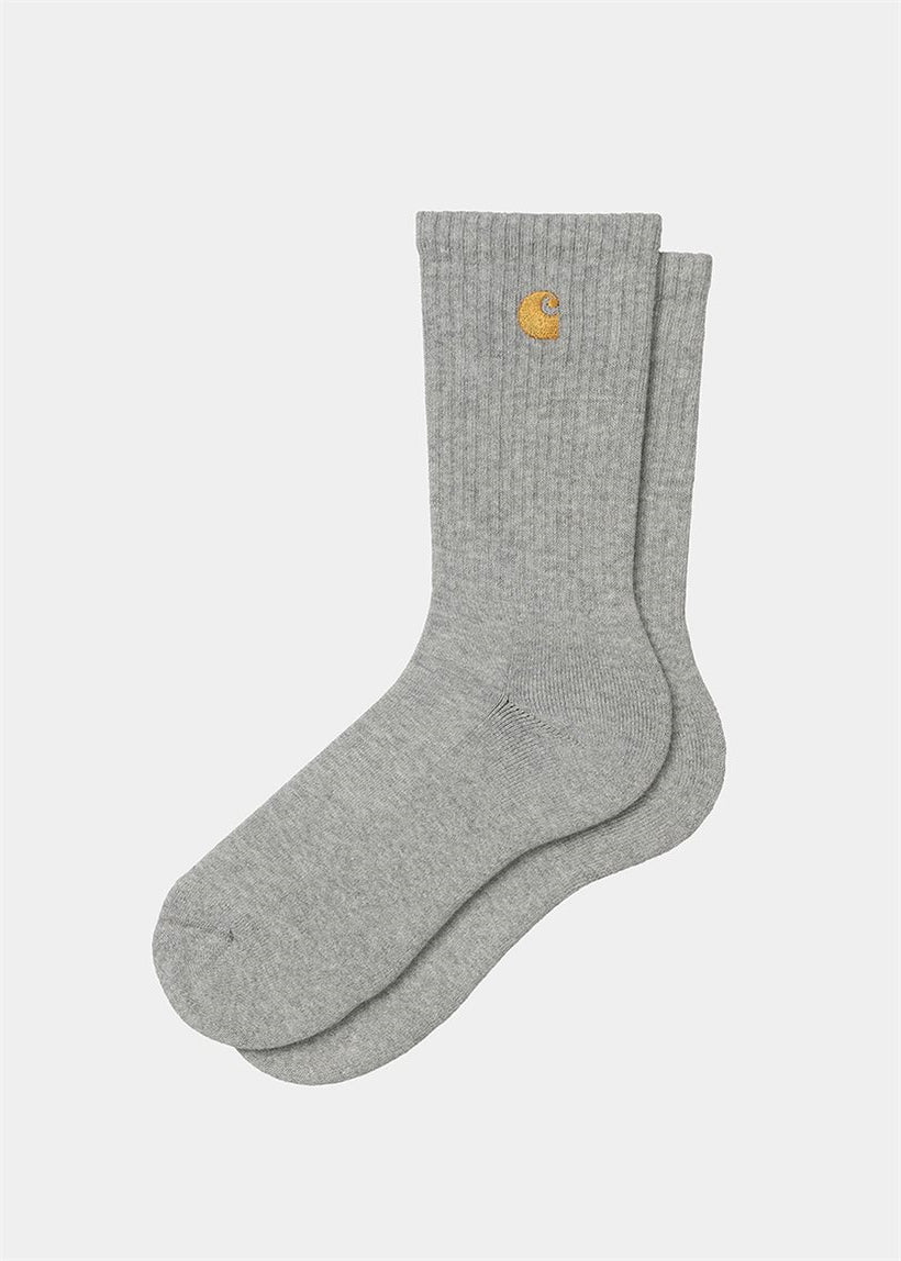 Carhartt WIP I029421 Chase grey heather gold socks