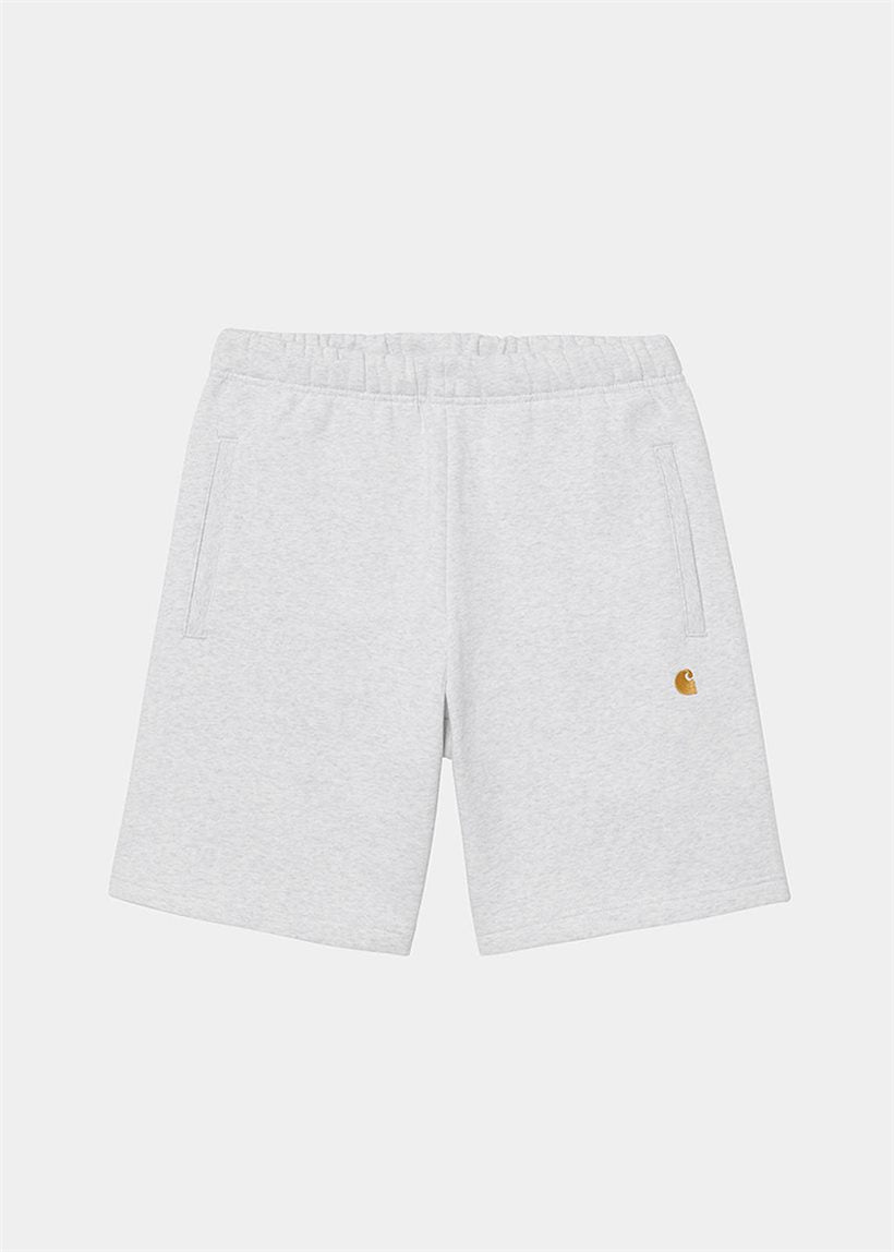 Carhartt WIP I028950 Chase ash heather gold sweat shorts