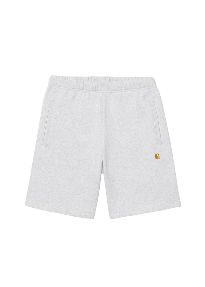 Carhartt WIP I028950 Chase ash heather gold sweat shorts