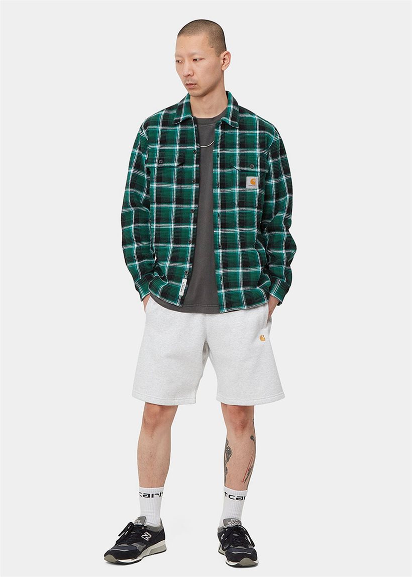 Carhartt WIP I028950 Chase ash heather gold sweat shorts