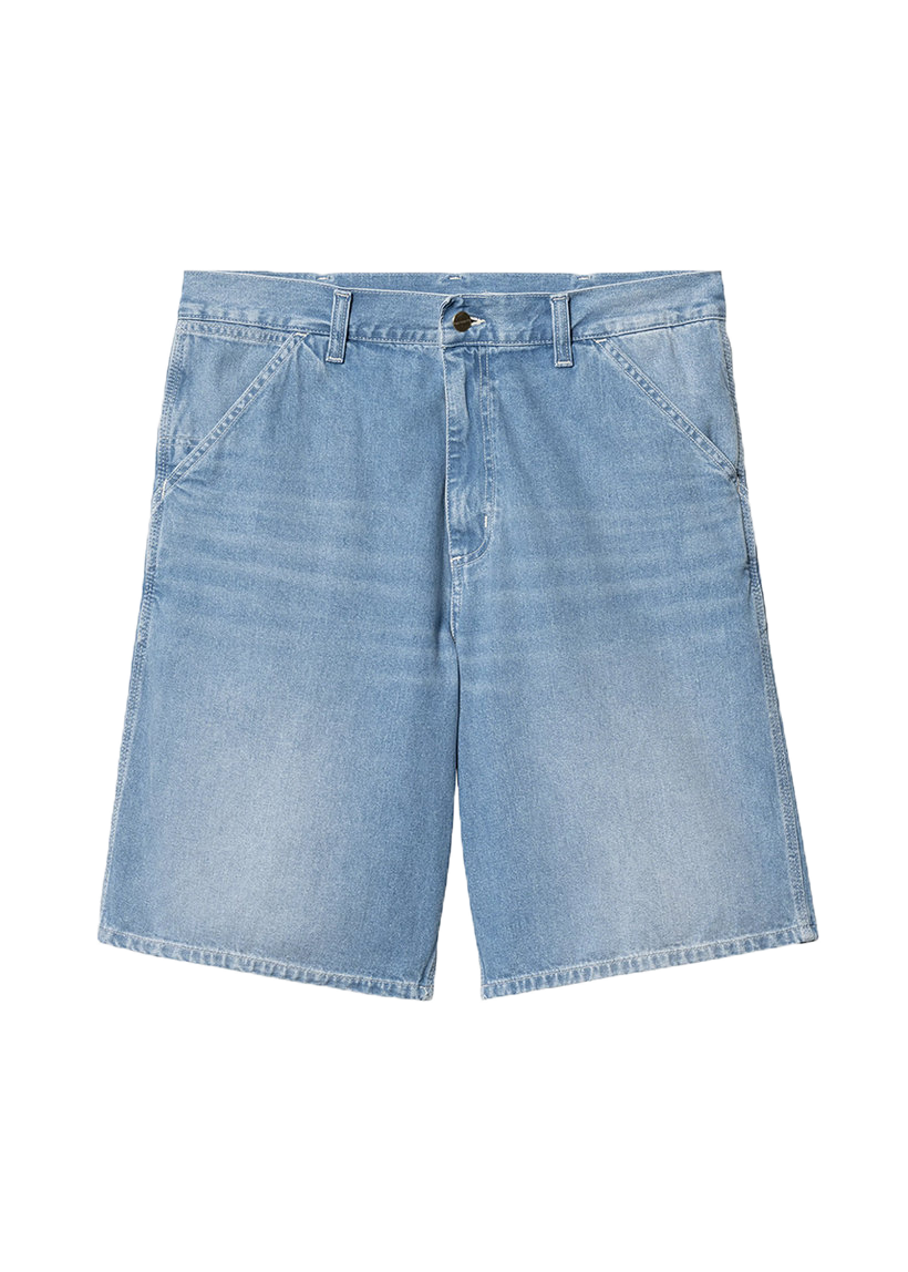 Carhartt WIP I033333 Simple blue light true washed shorts