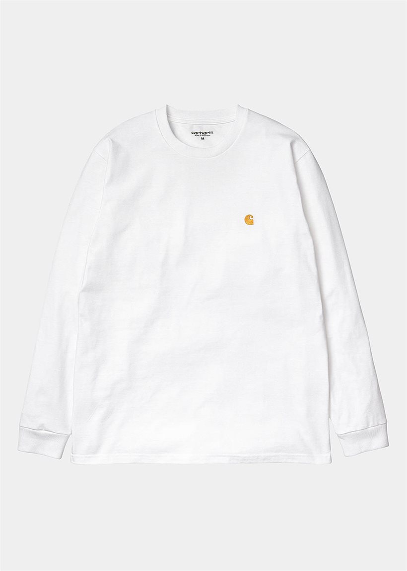 Carhartt WIP I026392 Chase white gold L/S tshirt
