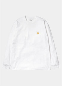 Carhartt WIP I026392 Chase white gold L/S tshirt