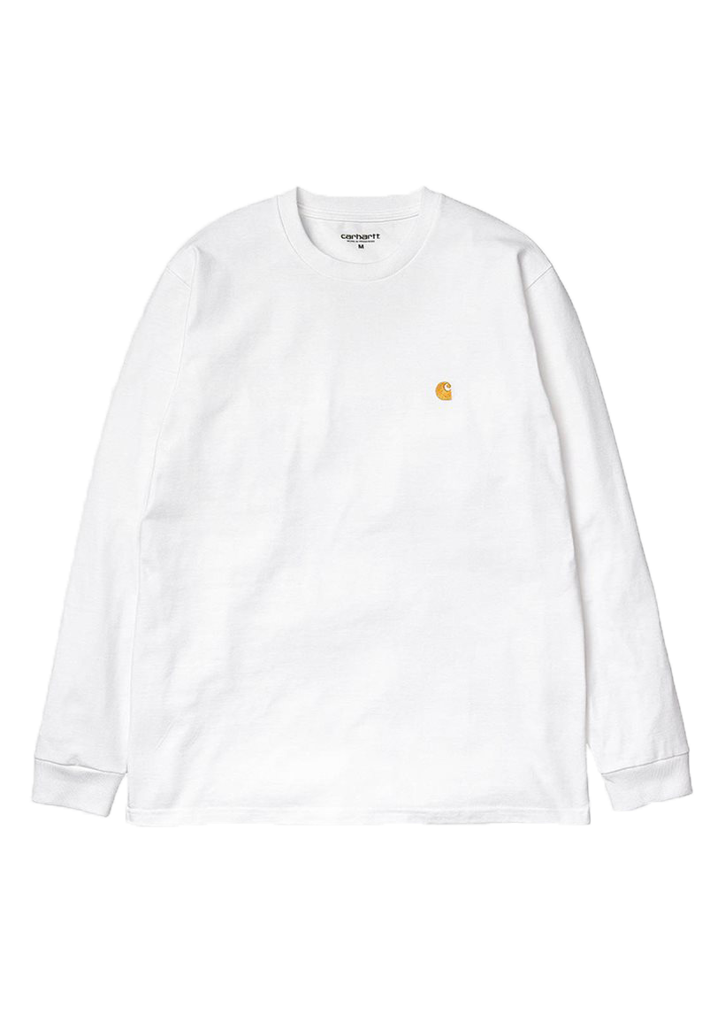 Carhartt WIP I026392 Chase white gold L/S tshirt