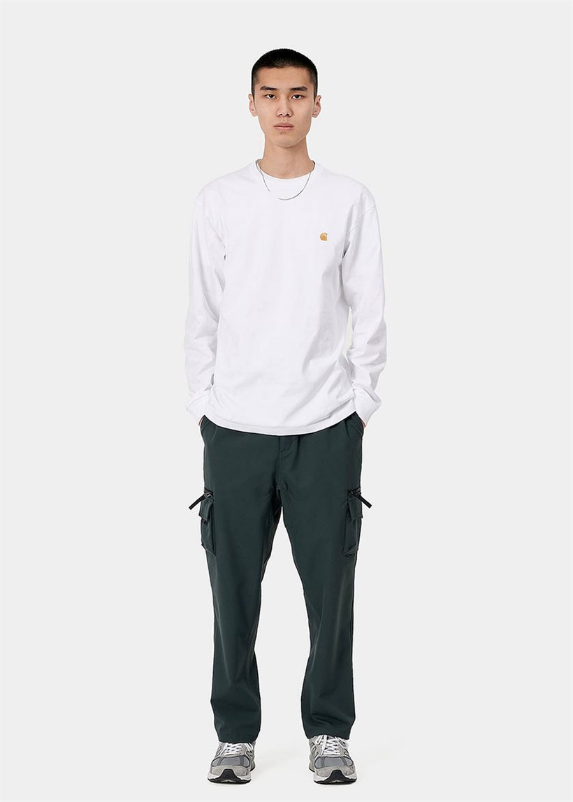 Carhartt WIP I026392 Chase white gold L/S tshirt
